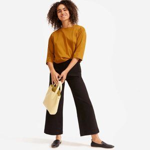 Everlane The Wide-Leg Crop Pant - Black